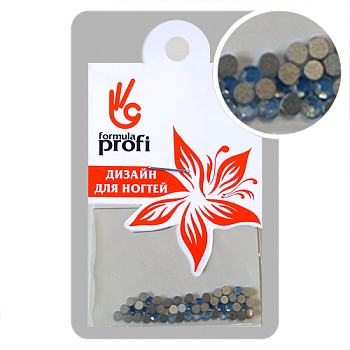 Стразы стекло "Голубой опал" №6, 50 шт.