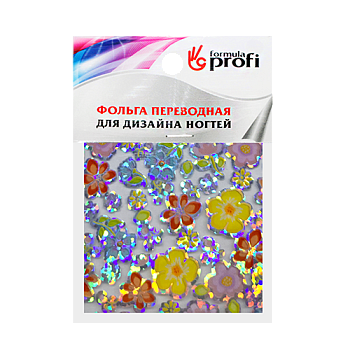 ФП Фольга переводная с рисунком "цветочный узор" голография