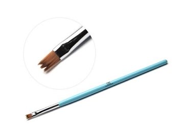 Кисть для дизайна ногтей TNL фигурная "Кружево" №6 (голубая)