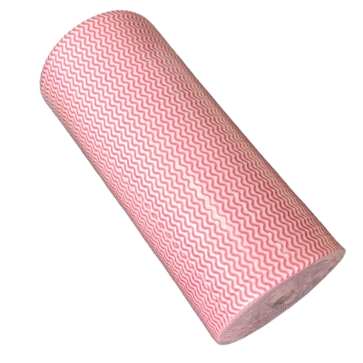 B полотенце 45*90 спанлейс 50г/м2 100 шт РУЛОН гладкий РОЗОВЫЙ