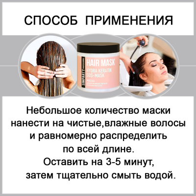 SIMPARTY Маска для интенсивного питания и увлажнения волос HYDRA KERATIN SOS-MASK 500мл