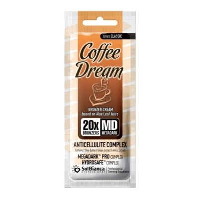 SolBianca Крем д/загара "Coffe Dream" 20*bronzer, с кофеином, мсаслом Ши и арганики ,15мл
